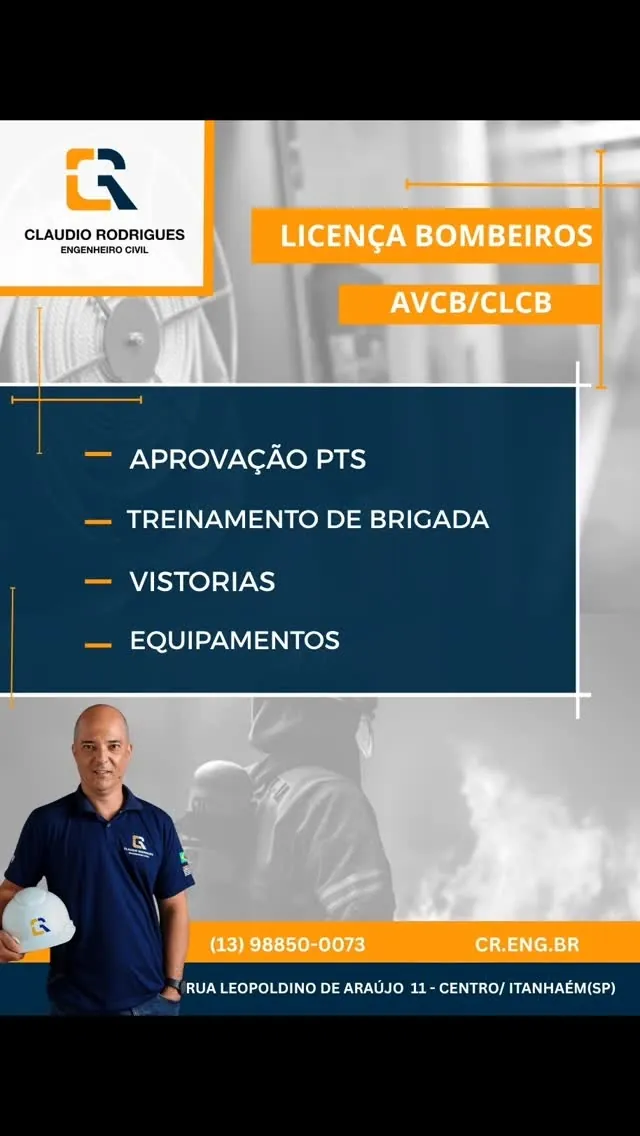 Publicação da Claudio Rodrigues Engenharia no Instagram